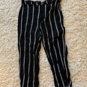 Black striped pants